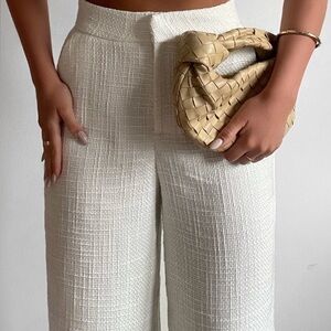 White Tweed Pants Sz 2 NWT